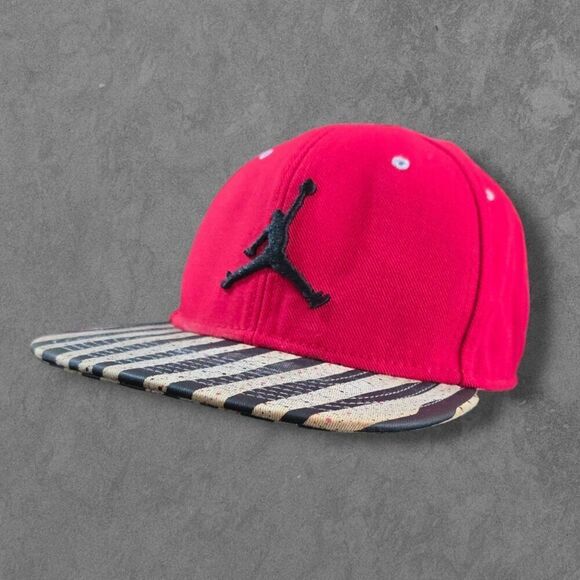 Nike Air Jordan Jumpan Snapback Hat Red and Black